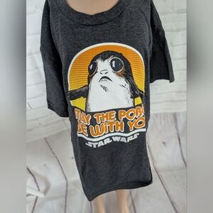 Star Wars Kids Dark Gray Porg Graphic Tee